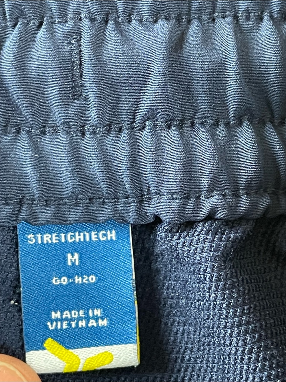 Stretch Tech Go H2O Navy Blue Size M Drawstring Shorts Pockets Elastic Waist - Picture 4 of 14